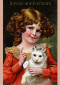 Sourire d'enfance avec un doux chat
